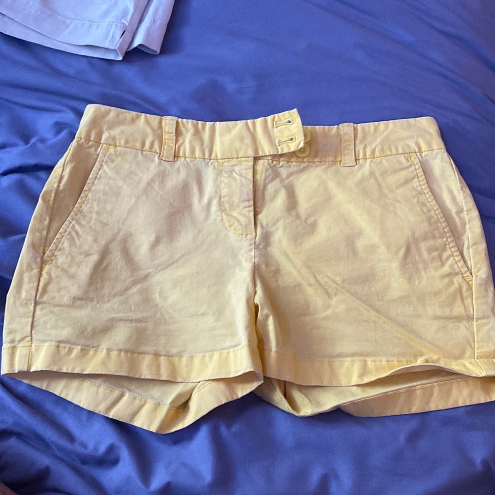 yellow dress shorts